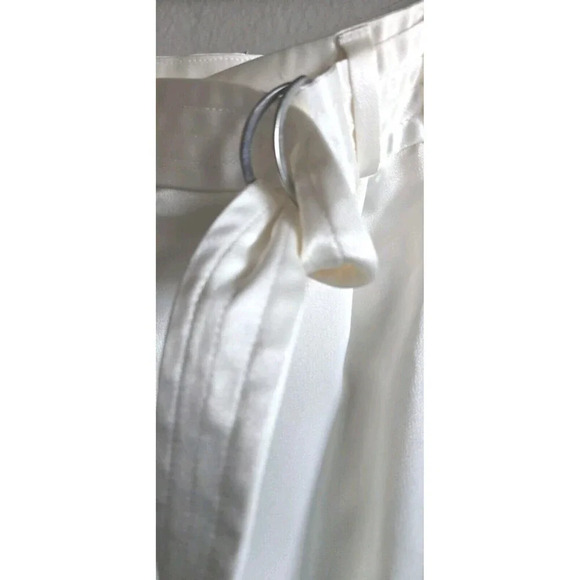 Maeve Anthropologie Parachute Pants Women's 4 Cream Satin Belted NWT - Picture 3 of 8